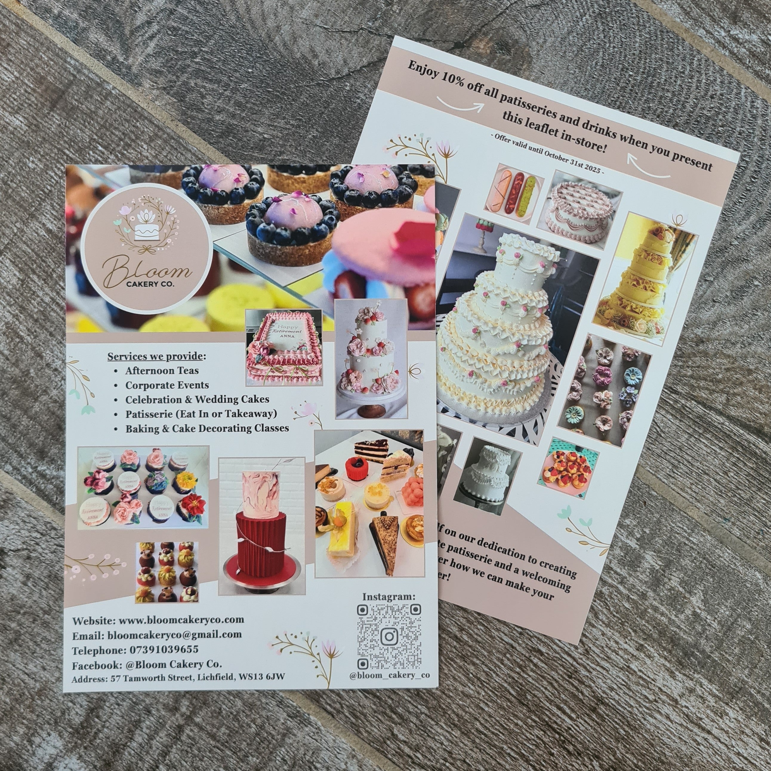 ALÈCLEE Designs - Bloom Cakery Co. Leaflet