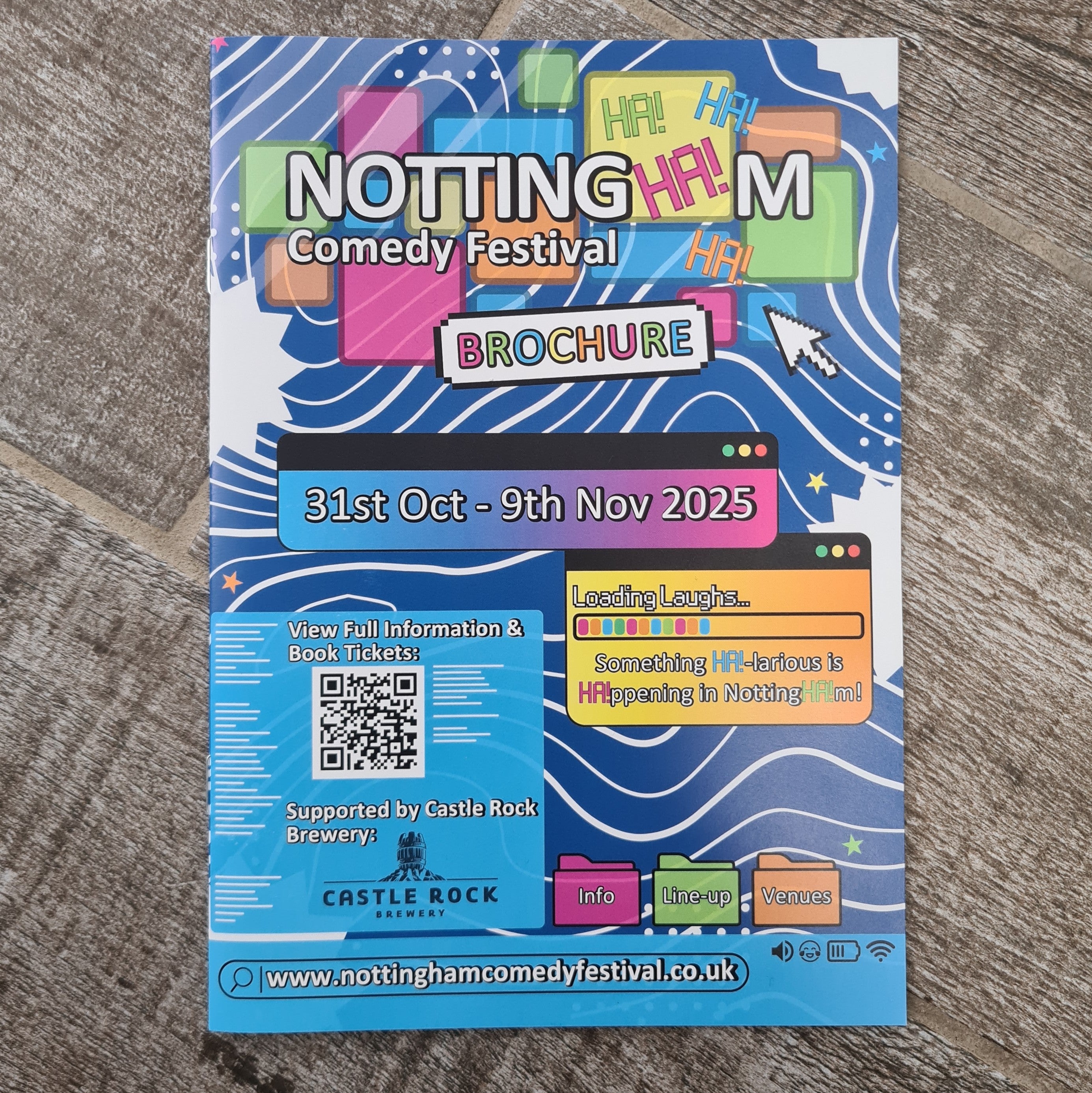 ALÈCLEE Designs - Nottingham Comedy Festival 2025 Brochure (Front)