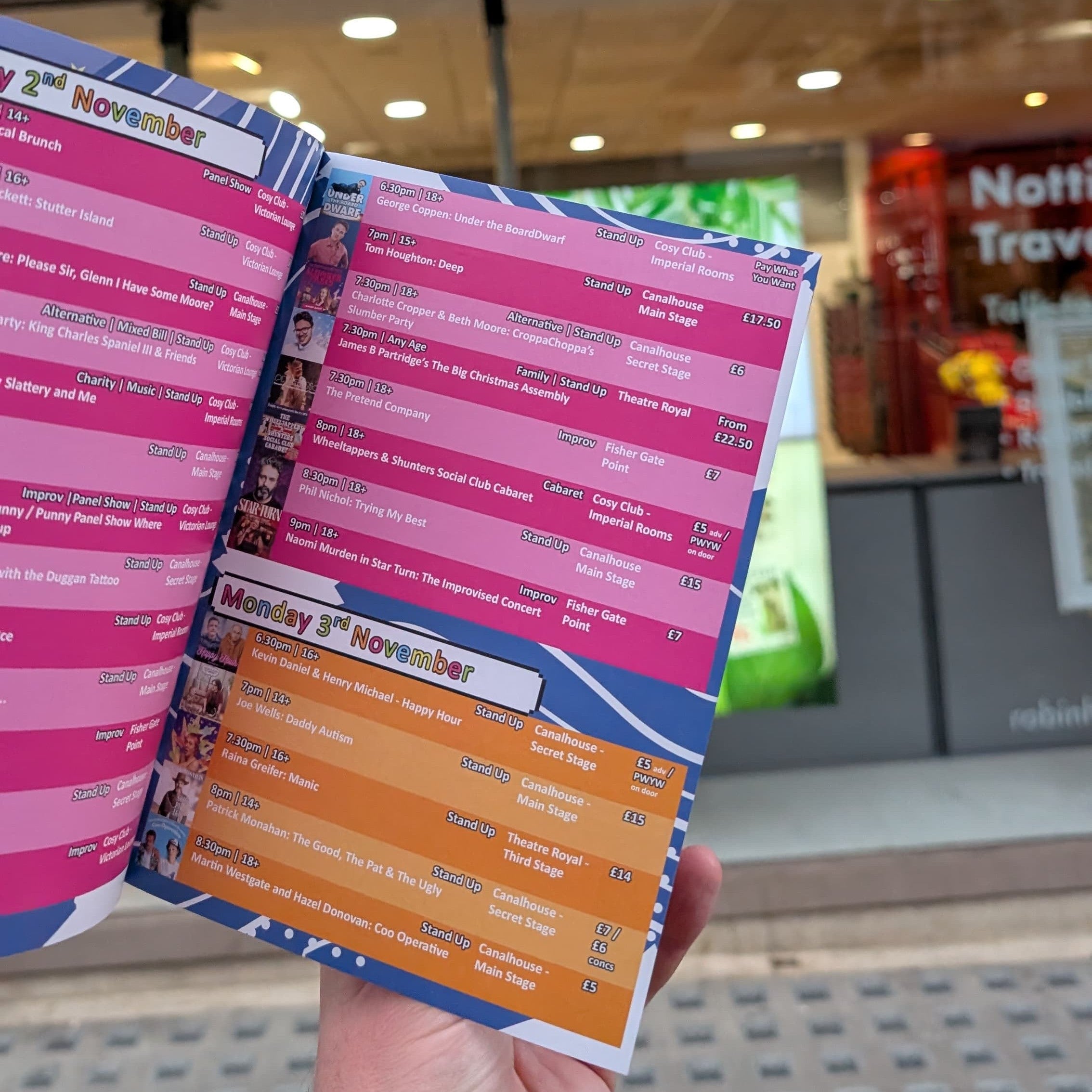 ALÈCLEE Designs - Nottingham Comedy Festival 2025 Brochure (Inside)