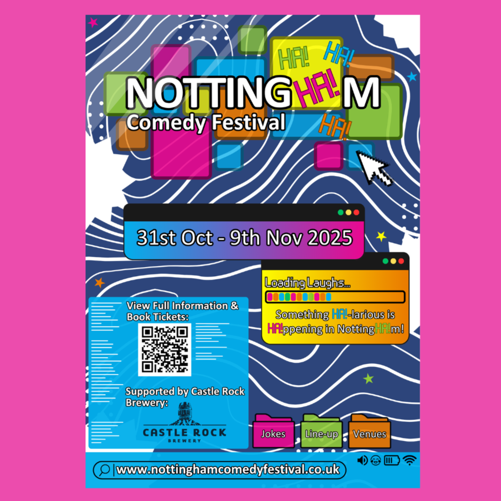 ALÈCLEE Designs - Nottingham Comedy Festival 2025 Poster (Digital)