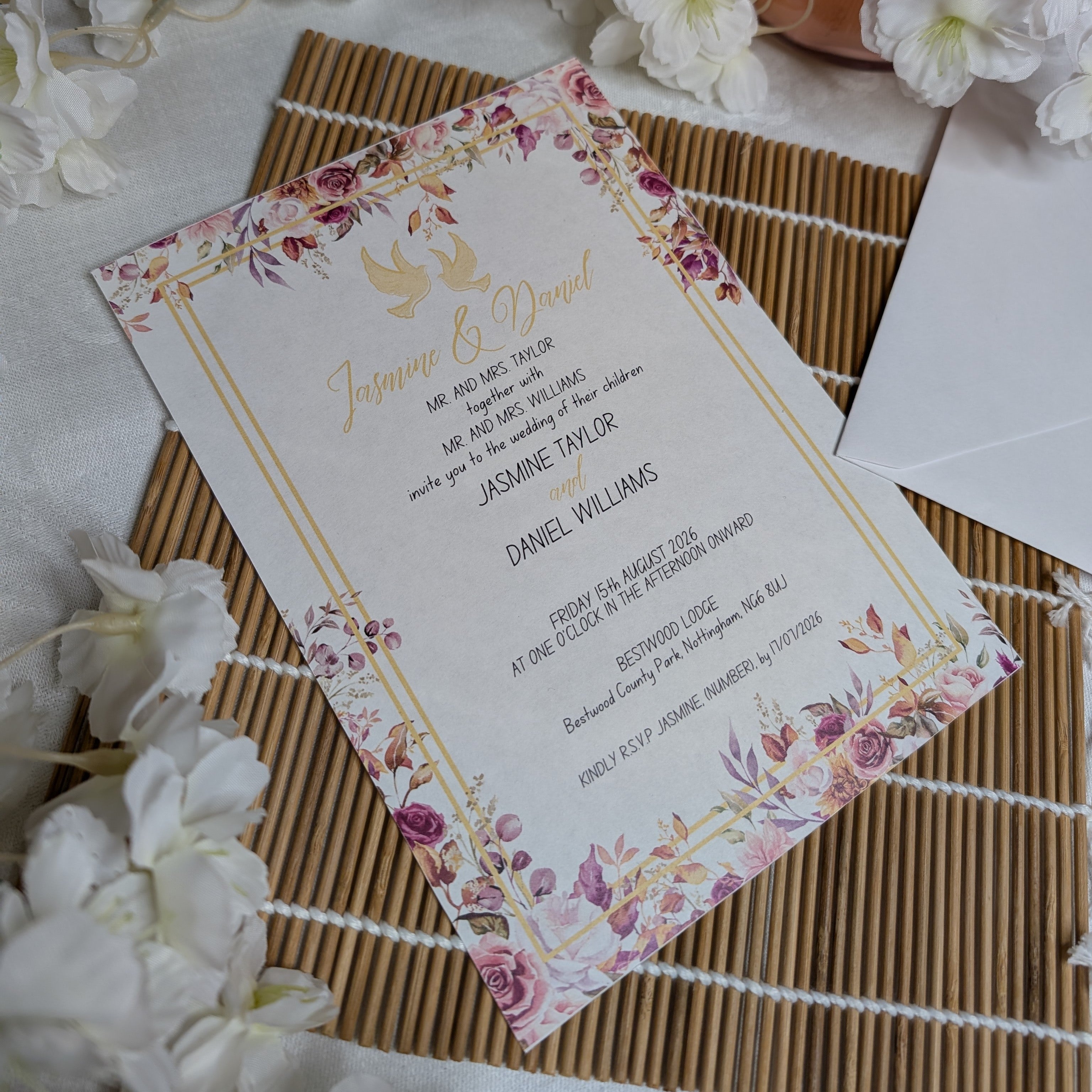 ALÈCLEE Designs - Wildflower Wedding Invitation Design